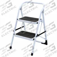 APPROVED VENDOR Step Stool: 2 Steps, 2.3 ft Overall Ht, 225 lb Load Cap, Steel, 18.3 in Standing Ht (MPN 803CJ6). Key specifications — Brand: APPROVED VENDOR; Color: White.