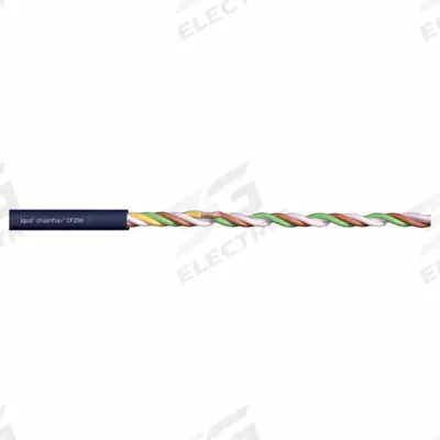 CHAINFLEX Data Cable: 26 AWG, 4 Conductors, Order by the Foot, TPR Jacket - Continuous Flexing Data Cables