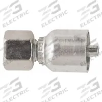 PARKER Hydraulic Crimp Fitting: Steel x Steel, Straight, -6 For Hose Dash Size, Female x Genderless (MPN 1CA43-12-6). Key specifications — Fitting Gender: Female x Genderless; Fitting Connection Type: Metric x Crimp; Brand: PARKER; Thread Size: M18-1.5; For Hose Dash Size: -6.