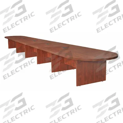 REGENCY Conference Table: Racetrack Oval, Laminate, Cherry, 288 in Overall Lg, 52 in Overall Wd - Oval Conference Tables