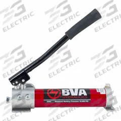BVA HYDRAULICS Hydraulic Hand Pump: 2 Stages, Single Acting, 200 psi Max. Pressure 1st Stage (MPN P352). Key specifications — Brand: BVA HYDRAULICS; Cylinder Compatibility: Single Acting.