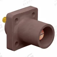 Single Pole Receptacle: Brown, Straight Taper Nose Mating, Threaded Stud Termination, 400 A (MPN 16R23-UH). Key specifications — Series: 16; Receptacle Gender: Male; Brand: LEVITON.