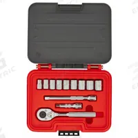 PROTO Socket Set: 3/8 in Drive, 12 Piece, Metric, 10 mm to 18 mm (MPN J52212S). Key specifications — attr1224269: 3/8 in; attr1204650: 10 mm to 18 mm; attr1204673: Socket Bits Not Included; attr1204688: PROTO; attr1206170: Standard Sockets.