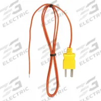 FLUKE Bead Wire Temperature Probe: -40°F to 500°F /-40°C to 260°C, ±1.1°C/±2°F, Type K, Rounded Tip (MPN Fluke-80PK-1). Key specifications — Brand: FLUKE; Cable Material: Teflon (PTFE); Cable Length: 3 ft 4 in; Accuracy: ±2 °F; Maximum Wire Gauge: 24 AWG.