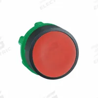 SCHNEIDER Flush Push Button: Red, 22 mm Mounting Size, Non-Metallic, Momentary (MPN ZB5AA4). Key specifications — Brand: SCHNEIDER; Action: Momentary; Series: XB5; Push Button Material Type: Non-Metallic.
