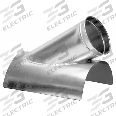 NORDFAB 14"dia 2"L 30° GSteel In-Cut Branch: Steel, For 14 in Duct Dia, 2 in Overall Lg - Branches