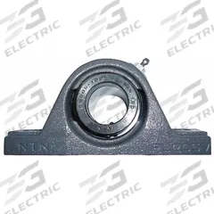 NTN Pillow Block Bearing: 1 5/8 in Bore, Cast Iron, Eccentric Collar, 2 1/16 in Shaft Ht, 3,500 RPM (MPN UELPL-1.5/8M). Key specifications — Brand: NTN; Maximum Speed: 3,500 RPM; Mounting Bolt Size: 1/2 in; System of Measurement: Inch.