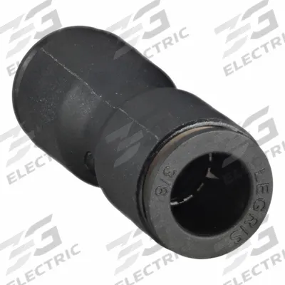 LEGRIS Push-Fit Union Fitting: 3/8 in OD x 3/8 in OD Size, Push-to-Connect x Push-to-Connect - Nylon & Nickel-Plated Brass Tube Fittings