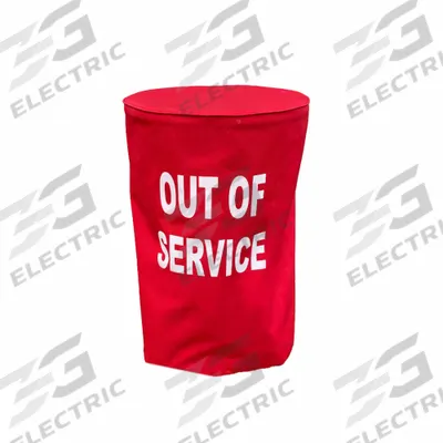 ZING Fire Hydrant Cover, 34" H x 18" Diam: High Visibility, Canvas/PVC, Out of Service - Safety
