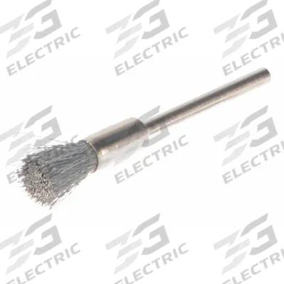 WEILER Miniature End Brush: Crimped Steel, 1/4 in Dia, 0.005 in Fill Dia - Light-Cleaning Brushes for Carbon Steel