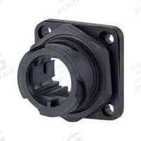 METZ CONNECT Bulkhead: Bulkhead, 1 Ports, Plastic, IP65/IP6X/IPX7, 59/64 in x 1 3/16 in x 1 3/16 in (MPN 1401013302KE). Key specifications — Brand: METZ CONNECT; IP Rating: IP65; Product Type: Bulkhead; Color: Black; Material: Plastic; Compatible Inserts: E-DAT Industry RJ45 Field Jack Insert (T568A, T568B or PROFINET); Housing Type: Flange.
