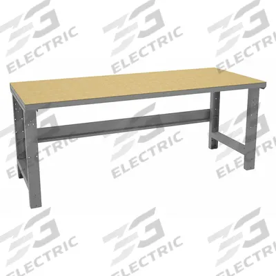 TENNSCO Workbench: Adj Ht, Particleboard, 72 in x 30 in, 1,800 lb Overall Load Capacity - Open-Base Workstations
