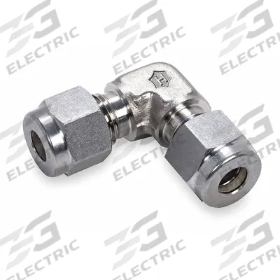 HAM-LET Compression Fitting Elbow: 14 mm OD x 14 mm OD Fitting Size - Double-Ferrule Stainless Steel Fittings