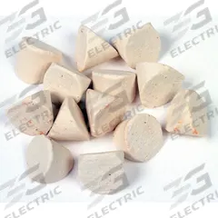 RAYTECH Finishing Media: Ceramilite, V-Cut Cylinder, 50 lb (MPN 41-343). Key specifications — Brand: RAYTECH; Compatible Tumbler: Vibratory Tumbler; Compatible Tumbler Environment: Wet.