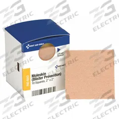 FIRST AID ONLY Adhesive Bandage: Strip Bandages, 2 in Wd, 2 in Lg, Not Metal Detectable, Fabric (MPN FAE-6013). Key specifications — Product Type: Strip Bandages; Unitized: Unitized; Water Resistance: Not Water Resistant; Brand: FIRST AID ONLY; Latex Content: Latex Free; Metal Detectable: Not Metal Detectable; Package Type: Box; Manufacturer Part Number: FAE-6013.
