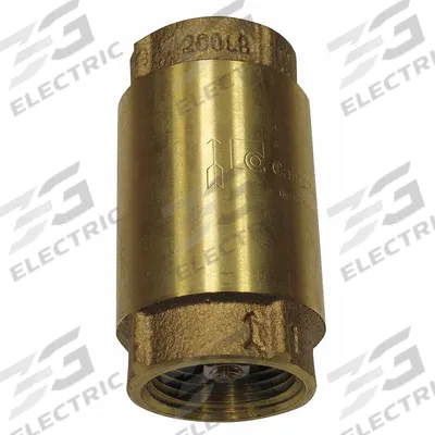 CAMPBELL Spring Check Valve: Poppet, Inline Valve Body, 2 in Pipe Size, FNPT x FNPT - Lead-Free Brass Poppet Check Valves