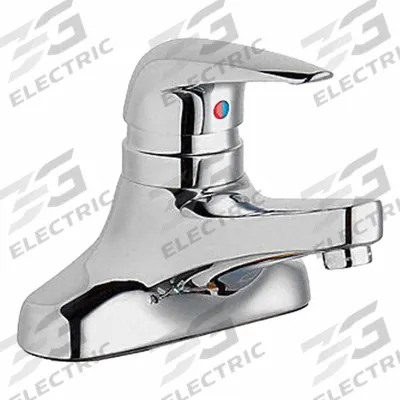 CHICAGO FAUCETS Low Arc Bathroom Faucet: 420, Cast Brass, Polished Chrome Finish - Centerset Handle Bathroom Faucets