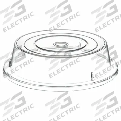 CARLISLE Plate Cover: 10 5/8 in Dia, Clear, Polycarbonate - Plate Covers