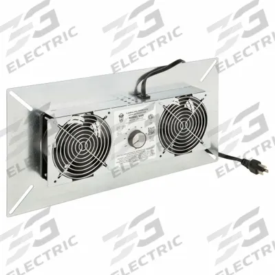 TJERNLUND Crawl Space Fan: Exhaust, 220 cfm Max Airflow, 2 Fans, 40 W, 5 ft Cord - Crawlspace Exhaust Fans
