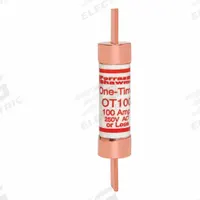 MERSEN Fuse: Class K5, OT Series, Fast-Acting, 100 A, 250 V AC, 250 V DC, Non-Indicating (MPN OT100). Key specifications — Series: OT; Brand: MERSEN; Manufacturer Part Number: OT100.