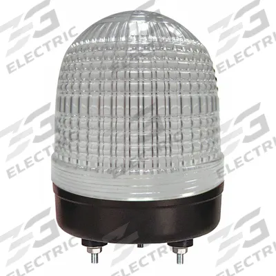 DAYTON Warning Light: Clear, LED, 90 to 240V, 3 3/8 in Overall Dia, 4 1/2 in Overall Ht - Wired Multimode Lights