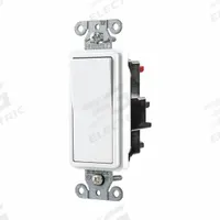 HUBBELL Wall Switch: Rocker Switch, 3-Way, Maintained, White, 120/277V AC, 20 A (MPN DS320STW). Key specifications — Illuminated: No; Voltage Rating: 120/277V AC.