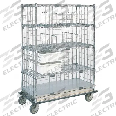 METRO Medical Exchange Cart: Steel, (2) Swivel/(2) Swivel with Brake, 0 Drawers - Medical Exchange Carts
