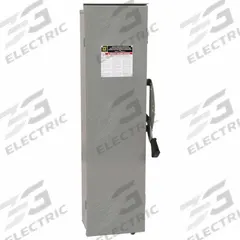 SQUARE D Safety Switch: Fusible, 30 A, Three Phase, 240V AC, Galvanized Steel, Indoor/Outdoor (MPN DT321RB). Key specifications — Brand: SQUARE D.