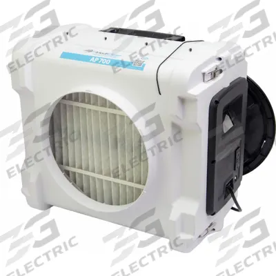 MEDICLEAN Air Scrubber: Polypropylene, Particulate Filtration, 875 sq ft Max Coverage Area - Lightweight Aluminum Negative Air Machines