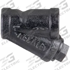 KECKLEY Y Strainer: 3/8 in, NPT, Mesh, 0.034 in Screen Size, Cast Iron, Graphite, 3 1/4 in Ht (MPN 3/83THY-CIM20M34-FTI-B7). Key specifications — Brand: KECKLEY; Seal Material: Graphite; Manufacturer Part Number: 3/83THY-CIM20M34-FTI-B7; Screen Material: 304 Stainless Steel.