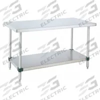 Work Table: 30 in Overall Wd, 34 in Overall Ht, 6 ft Overall Lg, Stainless Steel, Silver (MPN GRWT307FS). Key specifications — Brand: INSTOCK; Countertop Material: Stainless Steel.