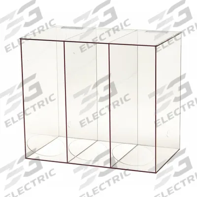 CONDOR All Purpose Dispenser: Table/Wall, 15 3/4 in x 9 1/2 in x 14 in, PETG - Hinged Top Dispensers for Bulk Protective Clothing