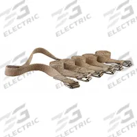 UNITHERM Straps with Buckles: 0.125 in Thick, Tan, Straps with Buckle, Woven Fiberglass (MPN S24). Key specifications — Material: Woven Fiberglass; Color: Tan; Brand: UNITHERM; Product Type: Straps with Buckle.