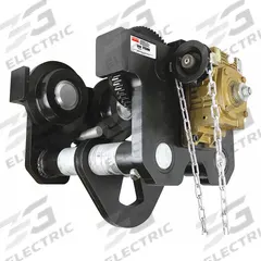 DAYTON Geared Trolley: Geared, 40,000 lb Max Hoist Load Capacity (MPN OZ20GBT). Key specifications — For Beam Shape: Tapered; Trolley Frame Material: Steel.