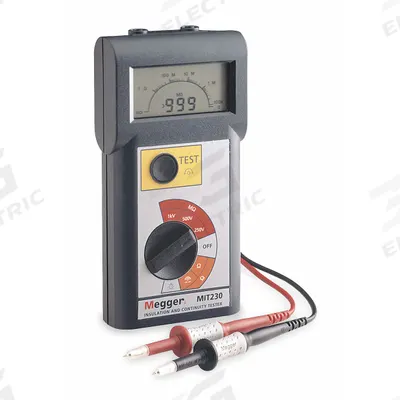 MEGGER Megohmmeter: 1 teraohm to 1 gigohm, CAT III 600V, IP40, Digital, No Output - Standard Feature Megohmmeters