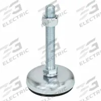 JW WINCO Male-End Leveling Mount: Swiveling Stud, 3/8"-16 Thread Size, 1.97 in, 2,248 lbf Capacity (MPN 30-50-3/8X16-100-A1-SK). Key specifications — Base Shape: Round; Load Capacity: 2,248 lbf; Thrust Pad Material: Buna-N; Includes: Nut; Hex Size: 11/16 in.