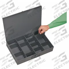 Compartment Drawer: 18 3/8 in x 12 1/2 in x 3 1/8 in, 3 1/16 in x 4 5/16 in x 11 7/16 in, 9 Dividers (MPN 119-95-D936). Key specifications — Color: Gray; Compartment HxWxD: 3 in x 4-5/16 in x 11-7/16 in; Number of Compartments: 4 to 13; Removable Dividers: Yes; Compatible Manufacturer Model Number: 303; Brand: DURHAM MFG.