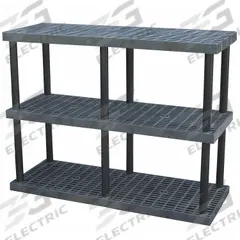 STRUCTURAL PLASTICS Plastic Shelving: 66 in x 24 in, 51 in Overall Ht, 3 Shelves (MPN S6624X3). Key specifications — Resistance Properties: Corrosion-Resistant; Frame Material: Plastic; Shelving Material: High Density Polyethylene; Brand: STRUCTURAL PLASTICS.