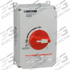 SQUARE D Enclosed Disconnect Switch: Non-Fusible, 60 A, Three Phase, 600V AC, Non-Metallic (MPN MD3604X). Key specifications — Environment: Indoor/Outdoor; Phase: Three; Handle Color: Red; Housing Material: Non-Metallic; Standards: UL Listed; Brand: SQUARE D; For Environment: Indoor Rated; Extra Features: Neutral Assembly.