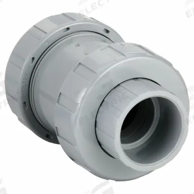 HAYWARD Check Valve: Ball, Inline Valve Body, CPVC, 2 in Pipe Size, True Union Socket/NPT - CPVC Ball Check Valves