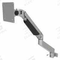 Monitor Mount: 15 Series/40 Series/45 Series, 464 mm x 100 mm x 634 mm, Black/Gray, Lacquer (MPN 6MHM75100D40). Key specifications — System of Measurement: Metric; Includes: Mounting Adapter; Adjustability: Rotate; Material: Aluminum; Finish: Lacquer; For Extrusion Profile Type: Single; Includes Fasteners: Yes; Monitor Mounting Type: 5-Way Positioning Arm.