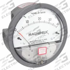 DWYER Differential Pressure Gauge: Back/Single-Side, 1/8 in NPT Female, 2000, 4 in Dial, IP67, IP67 (MPN 2040). Key specifications — Sensor Type: Diaphragm; Series: 2000; Housing Material: Die Cast Aluminum; Certificate of Calibration: Not Included.