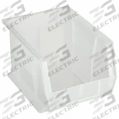 AKRO-MILS Hang and Stack Bin: 8 1/4 in x 10 7/8 in x 7 in, Clear, Label Holder Included, 30239SCLAR. Key specifications — Electrostatic Discharge: Not Electrostatic Discharge Conductive; Brand: AKRO-MILS; % Recycled Content: 0%.