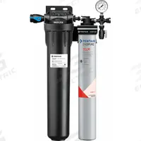 EVERPURE Water Filtration System: 5 micron, 1.7 gpm, FNPT, 25 1/4 in Overall Ht, 7,500 gal (MPN EV977121 -75). Key specifications — Brand: EVERPURE; Reduces: Objectionable Odors; Filter Media: Carbon Block.