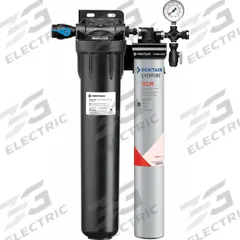 EVERPURE Water Filtration System: 5 micron, 1.7 gpm, FNPT, 25 1/4 in Overall Ht, 7,500 gal (MPN EV977121 -75). Key specifications — Brand: EVERPURE; Reduces: Objectionable Odors; Filter Media: Carbon Block.