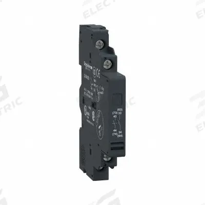 SCHNEIDER Auxiliary Contact: 2NO, 6 A Max Current (AC), Side Mount - Schneider Electric Auxiliary Contacts