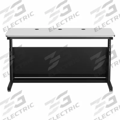VERSADESK Standing Desk: White, Wood, 60 in Overall Wd, 24 in Overall Dp - Manual Adjustable-Height Desks