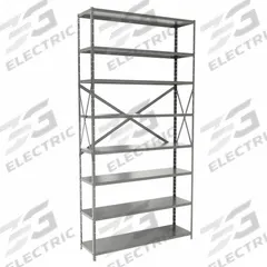 HALLOWELL Metal Shelving: Standalone, Medium-Duty, 48 in x 12 in, 84 in Overall Ht, 8 Shelves (MPN F4713-12HG). Key specifications — Frame Material: Steel; Shelving Material: Steel; Assembled: Unassembled; Color: Gray; Brand: HALLOWELL.