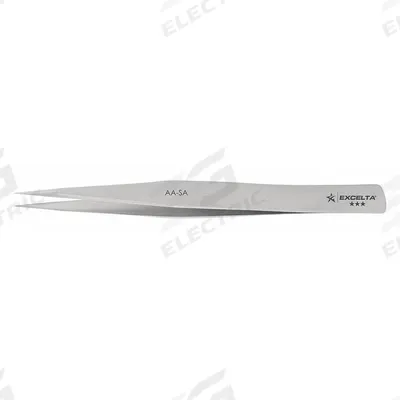 EXCELTA Tweezers: Stainless Steel, Point, Straight Tip - High-Precision Tweezers
