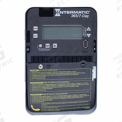 INTERMATIC Electronic Timer: 7 day, Not Astronomic, 120-277V AC, SPDT - Digital Timer Switches